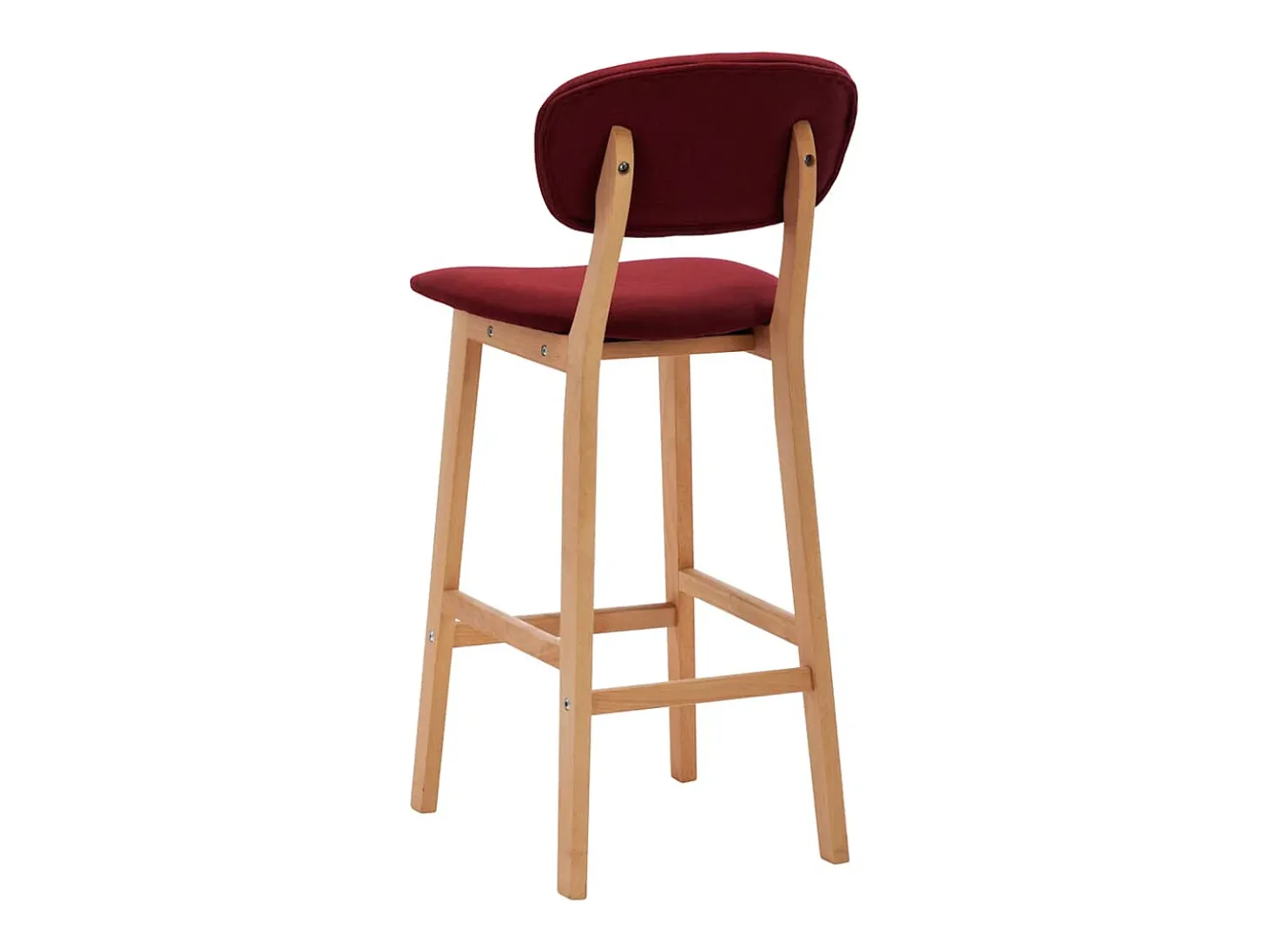 Bancos de bar 2 pcs tecido vermelho tinto
