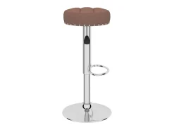 Bancos de bar 2 pcs tecido castanho
