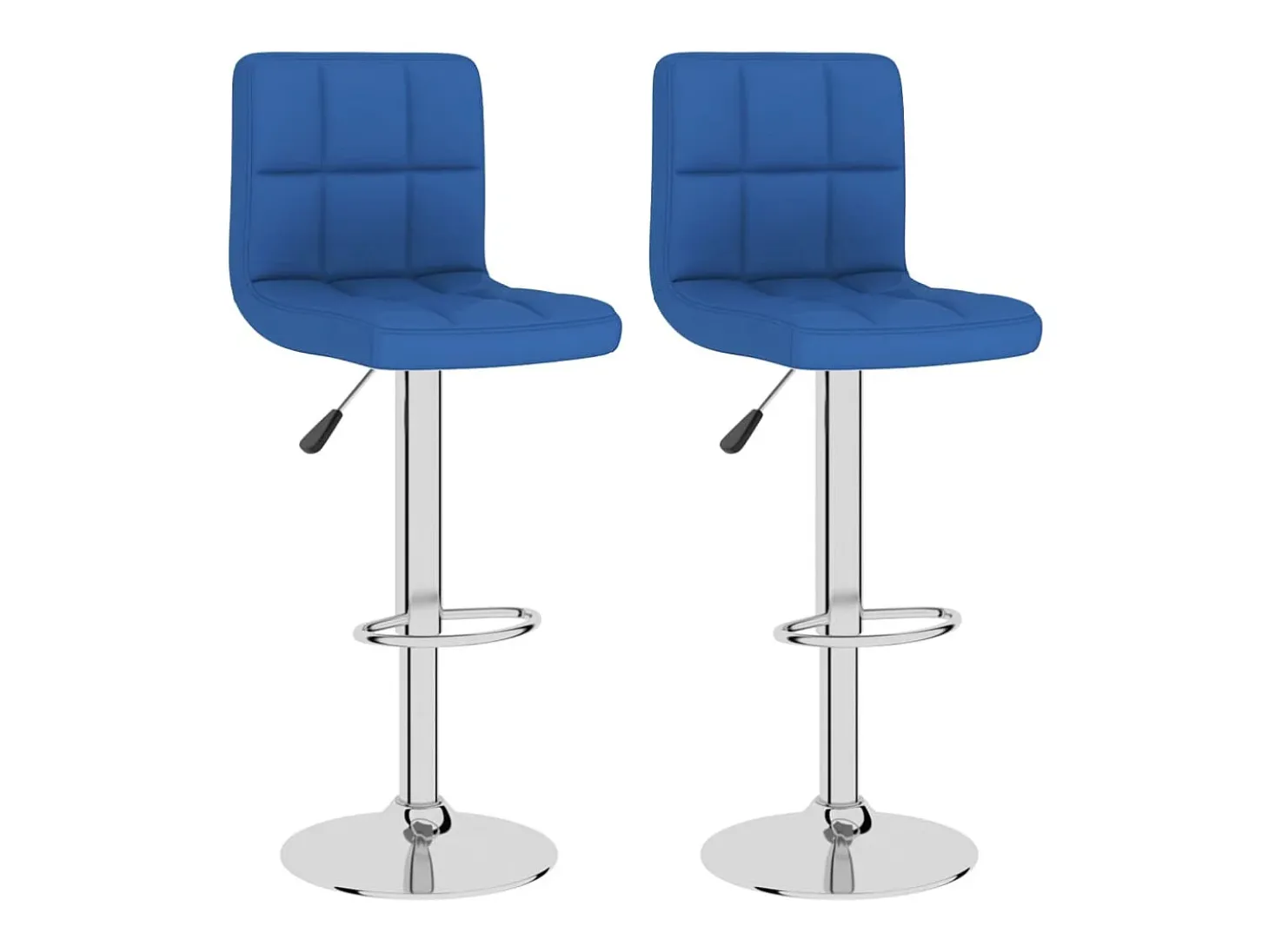 Bancos de bar 2 pcs tecido azul
