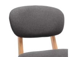 Bancos de bar 2 pcs tecido cinzento-escuro