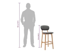 Bancos de bar 2 pcs tecido cinzento-escuro
