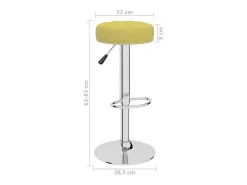 Bancos de bar 2 pcs tecido verde
