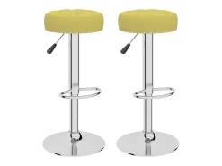 Bancos de bar 2 pcs tecido verde