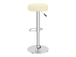 Bancos de bar 2 pcs tecido cor creme