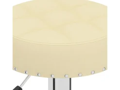 Bancos de bar 2 pcs tecido cor creme