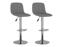 Bancos de bar 2 pcs tecido cinzento-claro