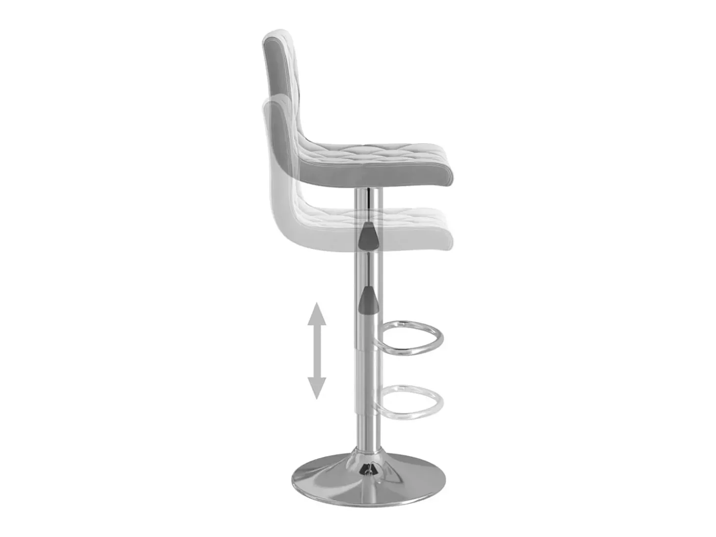 Bancos de bar 2 pcs veludo cinzento-claro