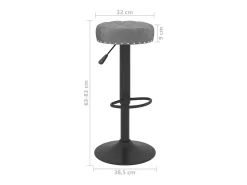 Bancos de bar 2 pcs veludo cinzento-escuro