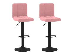 Bancos de bar 2 pcs veludo rosa PT383055
