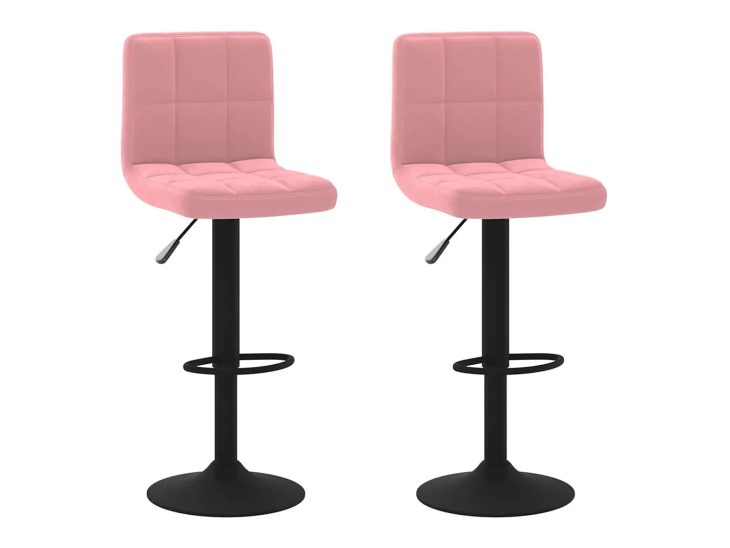 Bancos de bar 2 pcs veludo rosa PT383055