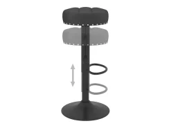 Bancos de bar 2 pcs veludo preto