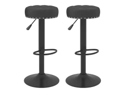Bancos de bar 2 pcs veludo preto