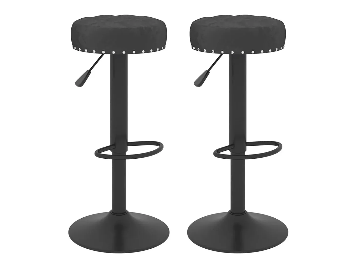 Bancos de bar 2 pcs veludo preto