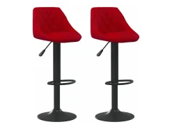 Bancos de bar 2 pcs veludo vermelho tinto