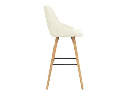 Bancos de bar 2 pcs veludo creme