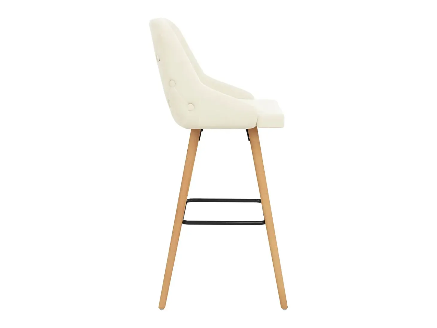 Bancos de bar 2 pcs veludo creme