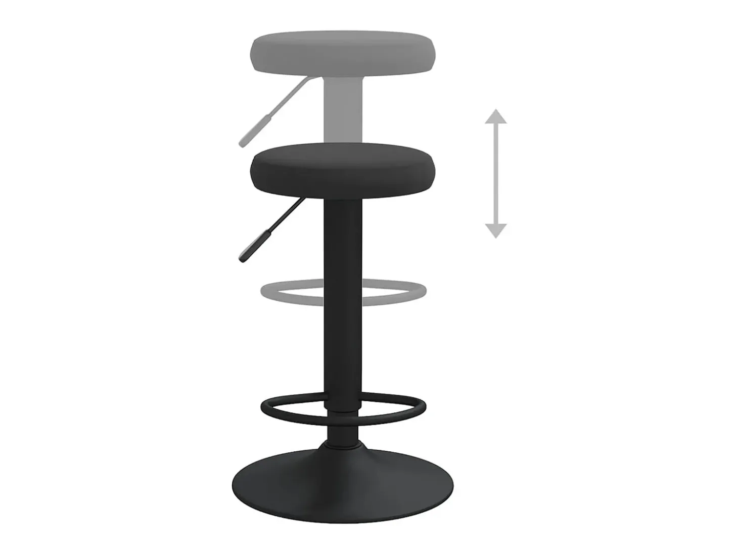 Bancos de bar 2 pcs veludo preto