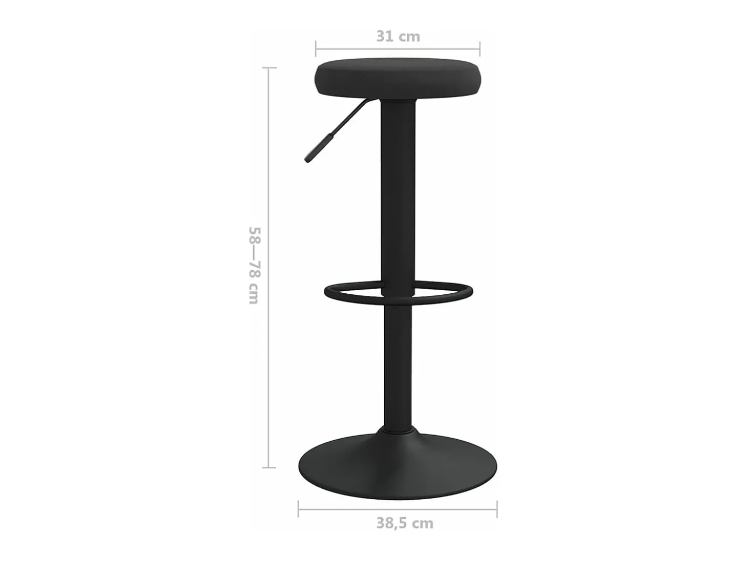 Bancos de bar 2 pcs veludo preto