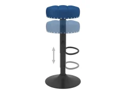 Bancos de bar 2 pcs veludo azul
