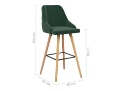 Bancos de bar 2 pcs veludo verde-escuro