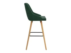 Bancos de bar 2 pcs veludo verde-escuro