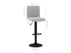 Bancos de bar 2 pcs veludo cinzento-claro