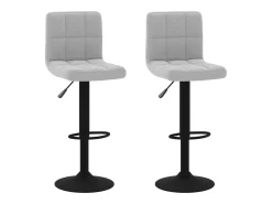 Bancos de bar 2 pcs veludo cinzento-claro