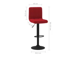 Bancos de bar 2 pcs veludo vermelho tinto