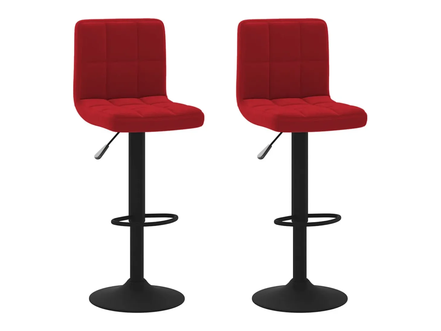 Bancos de bar 2 pcs veludo vermelho tinto