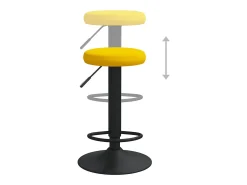 Bancos de bar 2 pcs veludo amarelo mostarda