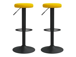 Bancos de bar 2 pcs veludo amarelo mostarda