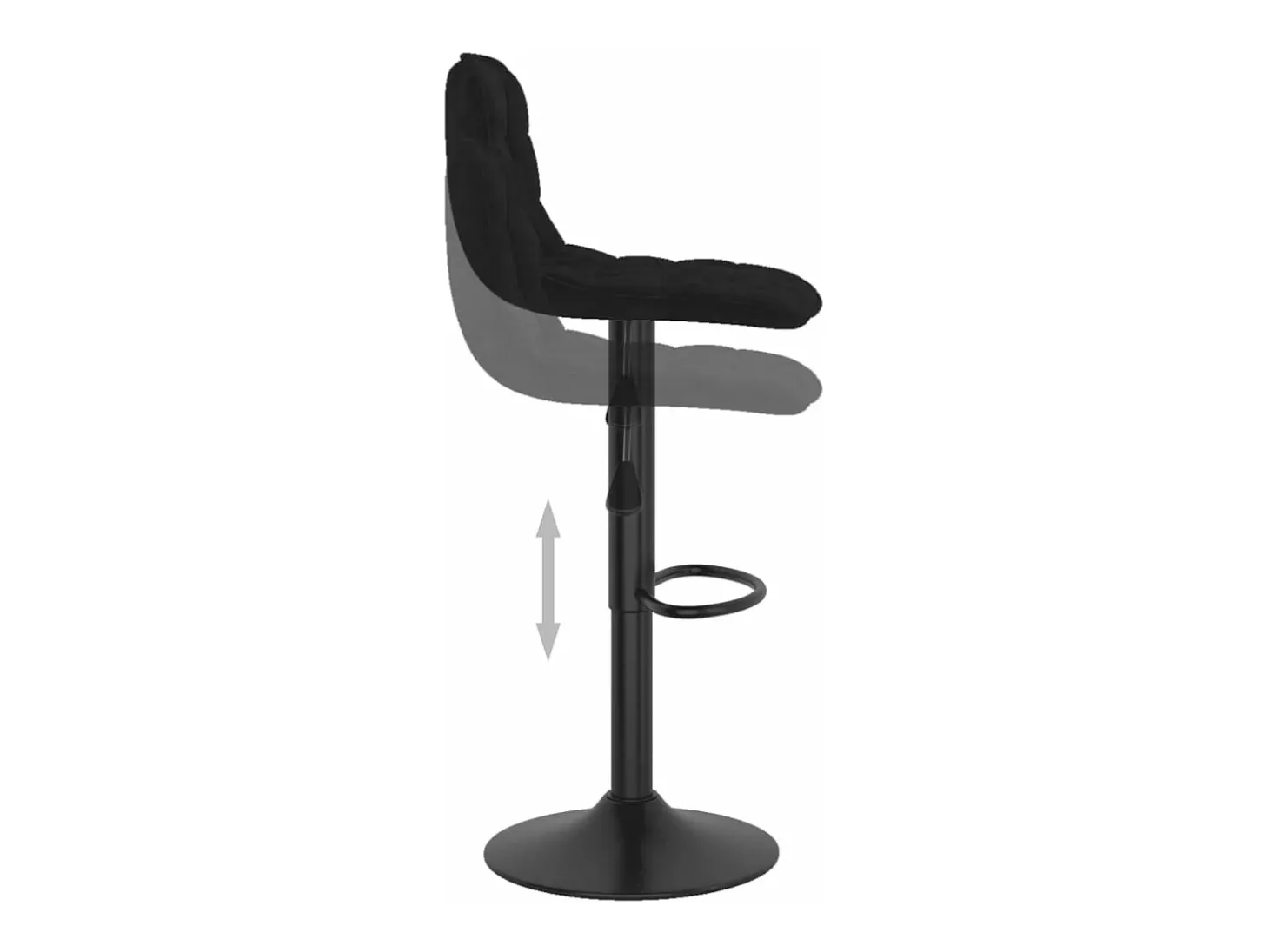 Bancos de bar 2 pcs veludo preto