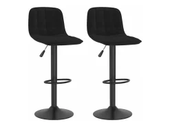 Bancos de bar 2 pcs veludo preto PT779547