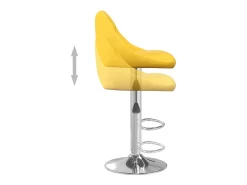 Bancos de bar 2 pcs veludo amarelo mostarda