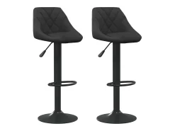 Bancos de bar 2 pcs veludo preto
