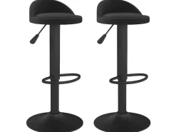 Bancos de bar 2 pcs veludo preto PT608752