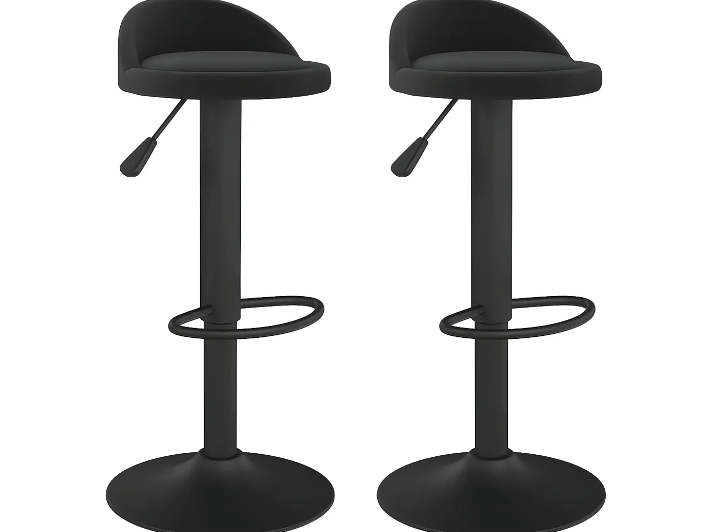 Bancos de bar 2 pcs veludo preto PT608752