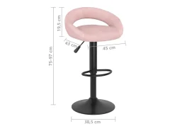 Bancos de bar 2 pcs veludo rosa