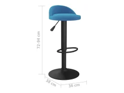 Bancos de bar 2 pcs veludo azul
