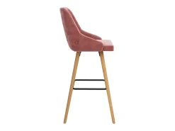 Bancos de bar 2 pcs veludo rosa