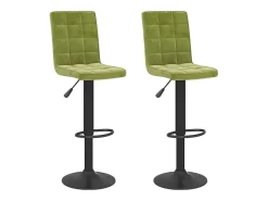 Bancos de bar 2 pcs veludo verde-claro