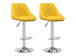 Bancos de bar 2 pcs veludo amarelo mostarda PT896841