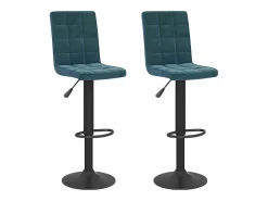 Bancos de bar 2 pcs veludo azul PT205478