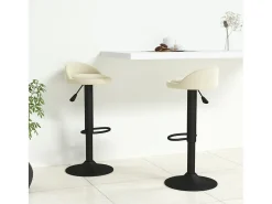 Bancos de bar 2 pcs veludo creme