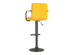 Bancos de bar 2 pcs veludo amarelo mostarda