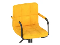 Bancos de bar 2 pcs veludo amarelo mostarda