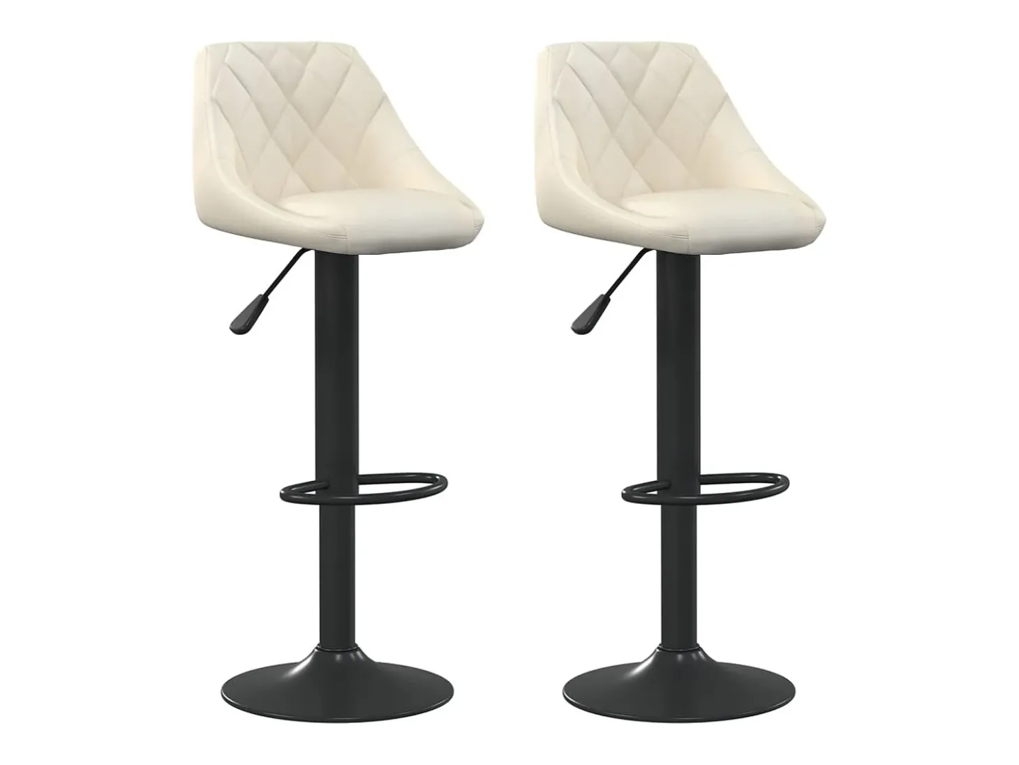 Bancos de bar 2 pcs veludo creme PT443489