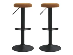 Bancos de bar 2 pcs veludo castanho