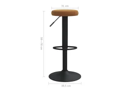 Bancos de bar 2 pcs veludo castanho
