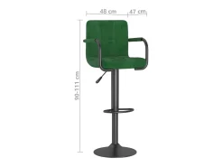 Bancos de bar 2 pcs veludo verde-escuro